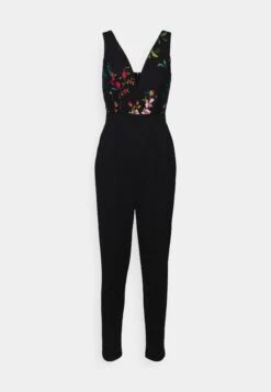 Wal G Print Contrast Plunge- Jumpsuit - Black Floral 8 Wal G Print Contrast Plunge- Jumpsuit - Black Floral -Wal G. ba059ad20b574b2784080a18035492dd