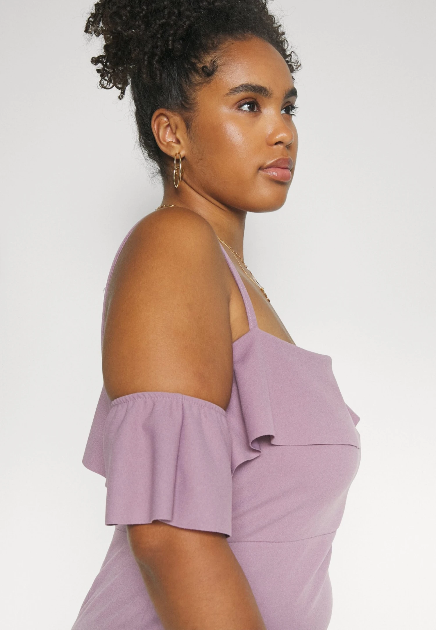 Andy Ruffle Midi - Jerseyjurk - Mauve Pink 5 Andy Ruffle Midi - Jerseyjurk - Mauve Pink - Afbeelding 5