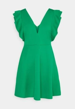 Frill Sleeves Dress - Jurk - Leaf Green -Wal G. bdf36aafe3e74b419e6b9910a9d69586
