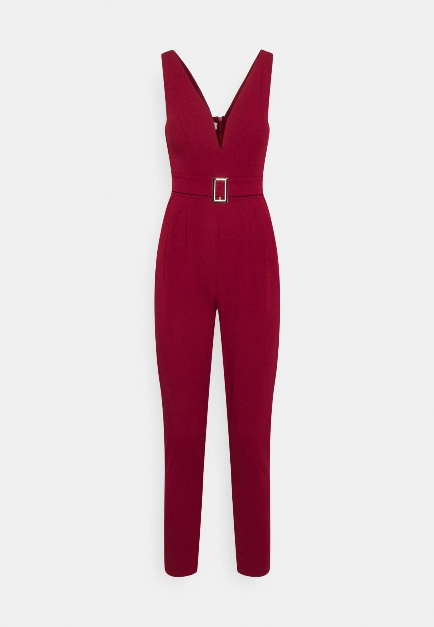 Buckle Plunge - Jumpsuit - Wine 1 Buckle Plunge - Jumpsuit - Wine