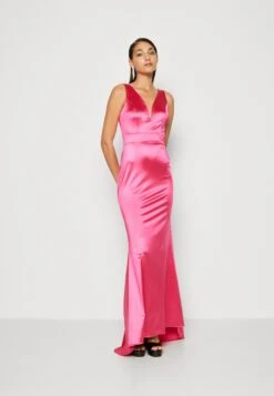 Wal G Nikita V Neck Maxi - Galajurk - Strawberry Pink