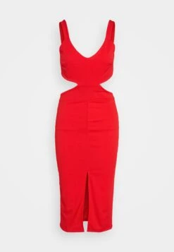 Wal G Brodie Cut Out Midi - Jerseyjurk - Red -Wal G. c570dd8932714ee4924de32c20c63963