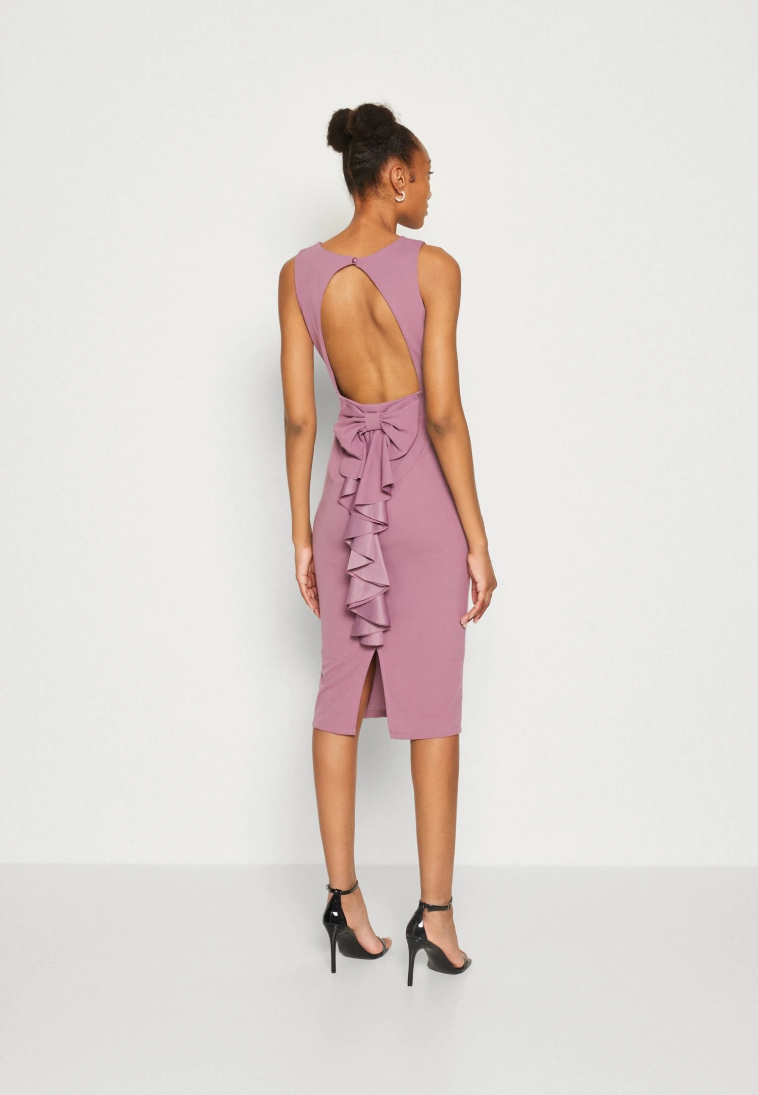 Wal G Petra Ruffle Midi - Jerseyjurk - Mauve Pink 1 Wal G Petra Ruffle Midi - Jerseyjurk - Mauve Pink