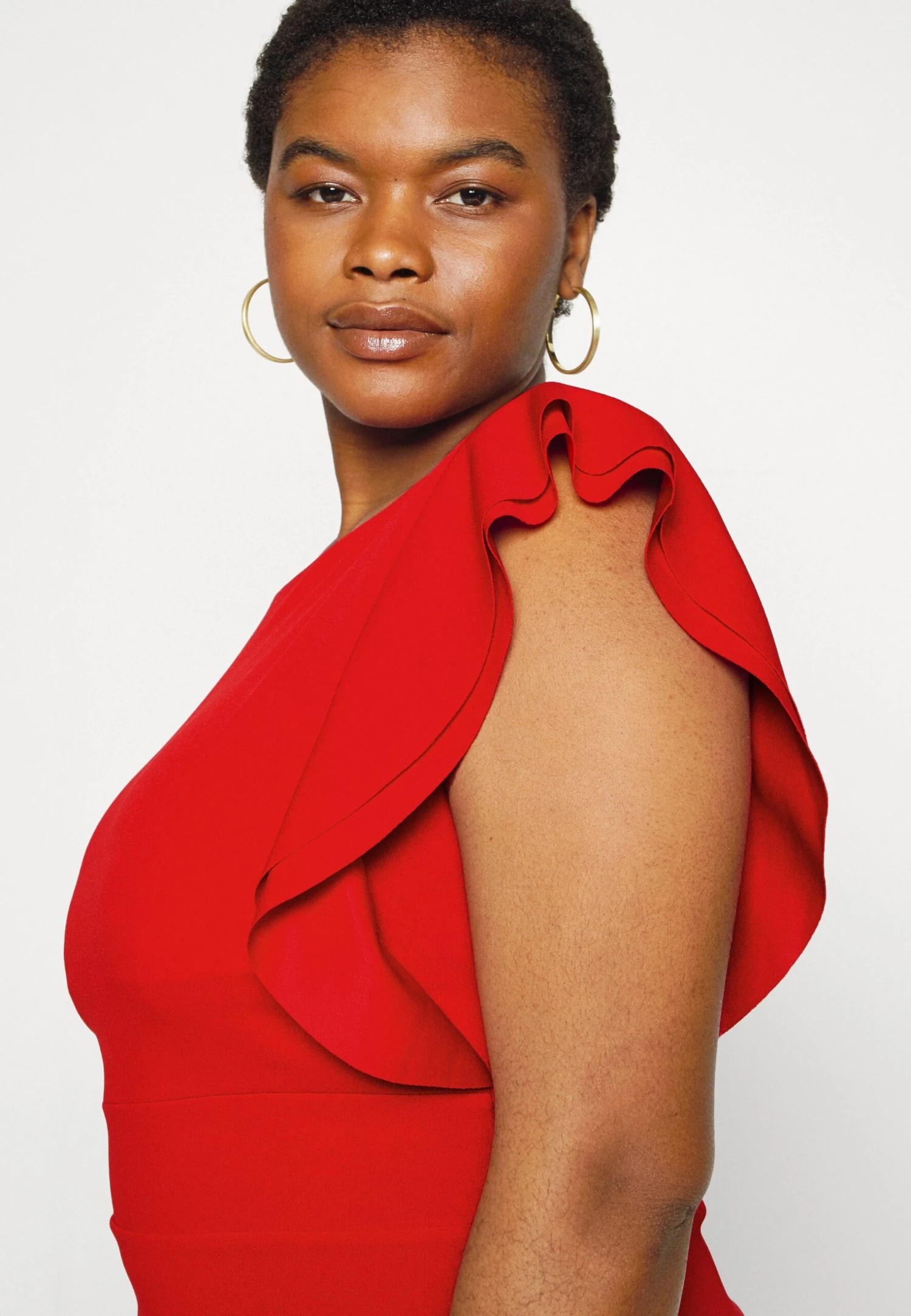 Rusie Ruffle Midi - Cocktailjurk - Red 4 Rusie Ruffle Midi - Cocktailjurk - Red - Afbeelding 4