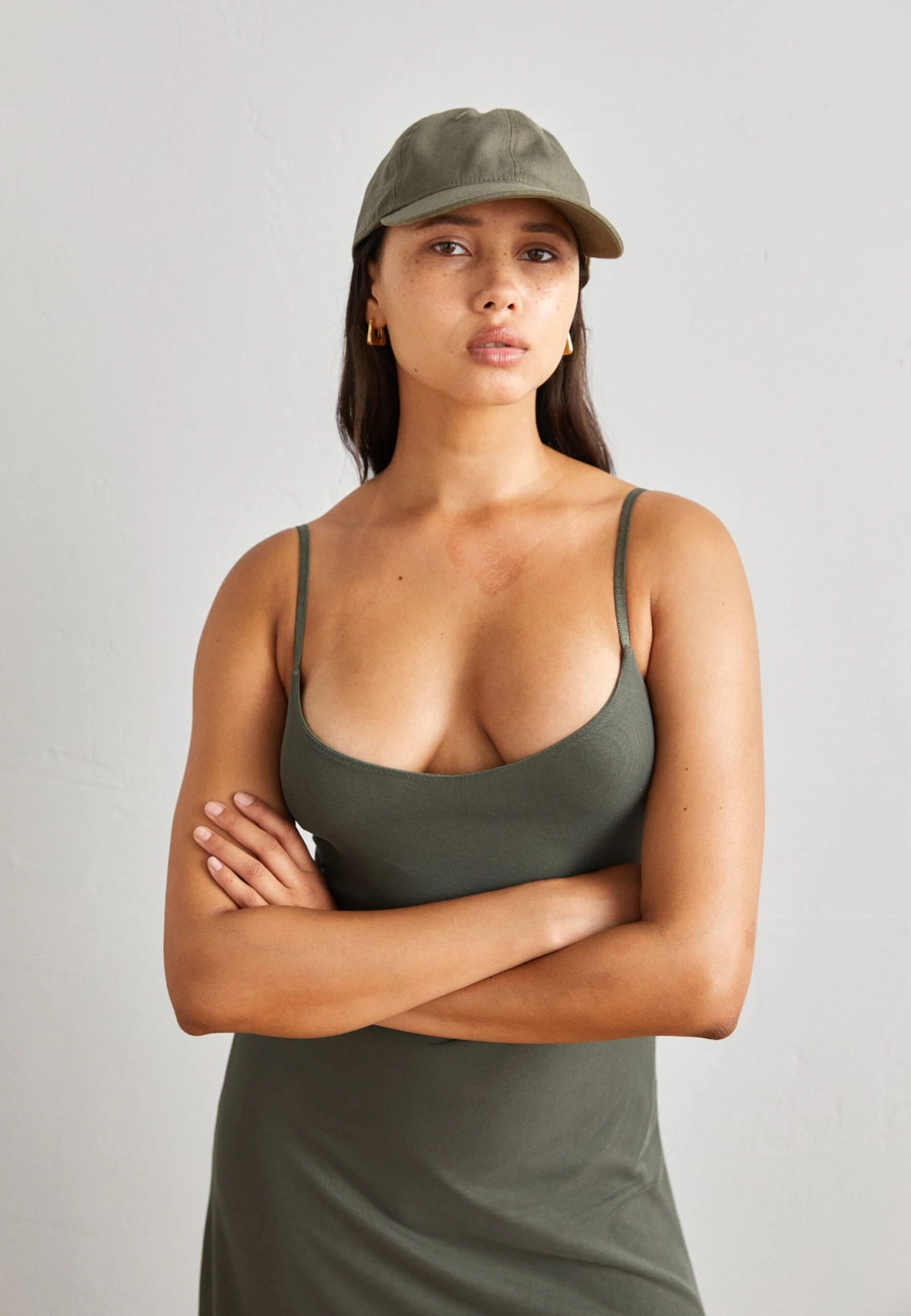 Wal G Sandy - Maxi-Jurk - Khaki Green 1 Wal G Sandy - Maxi-Jurk - Khaki Green