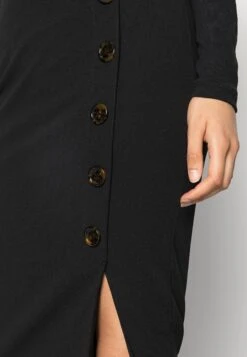 Wal G Tortoise Button Skirt - Kokerrok - Black -Wal G. d0011de92db642778d3bfede8e130a66