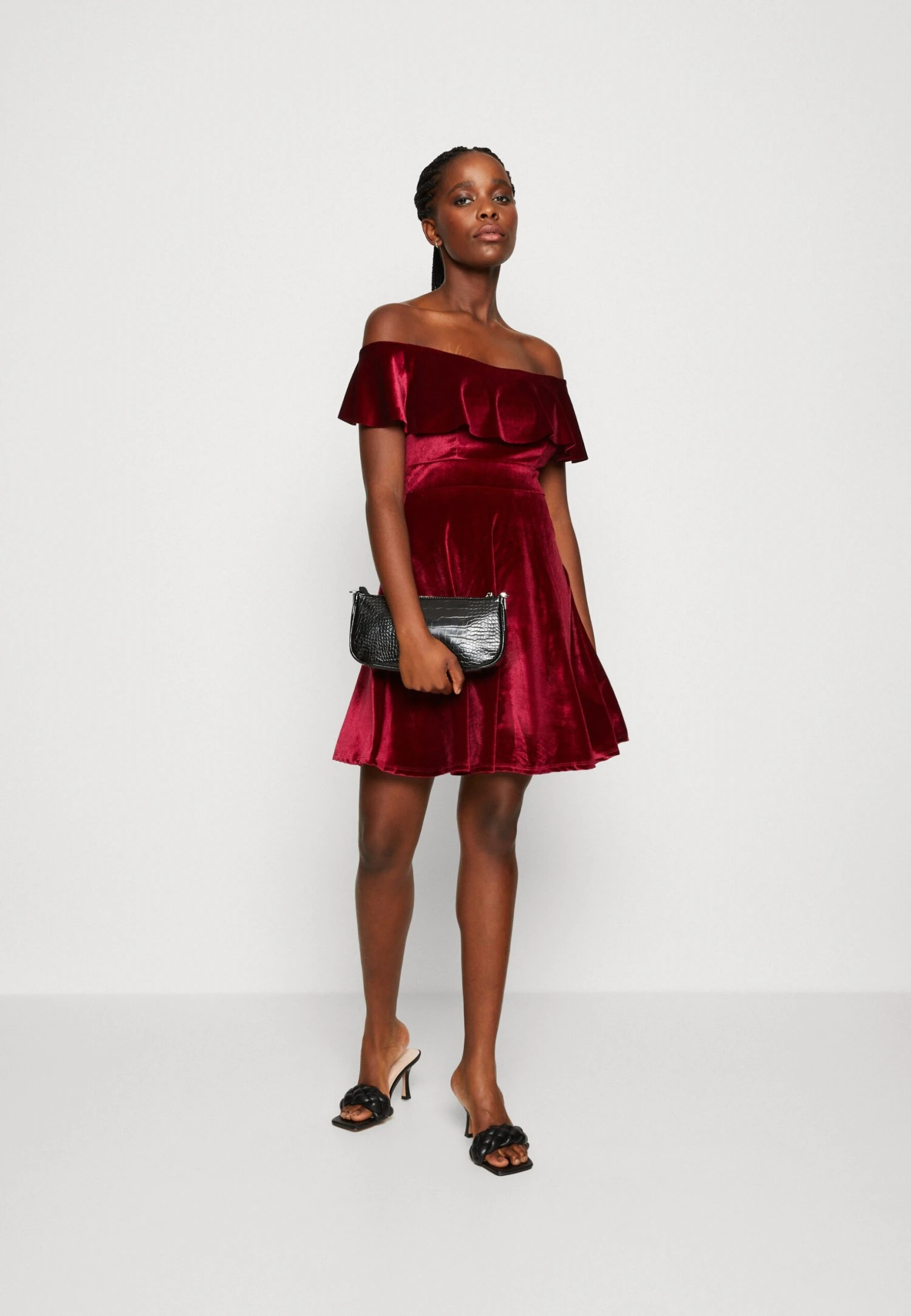 Wal G Stacey Skater - Cocktailjurk - Wine 2 Wal G Stacey Skater - Cocktailjurk - Wine - Afbeelding 2