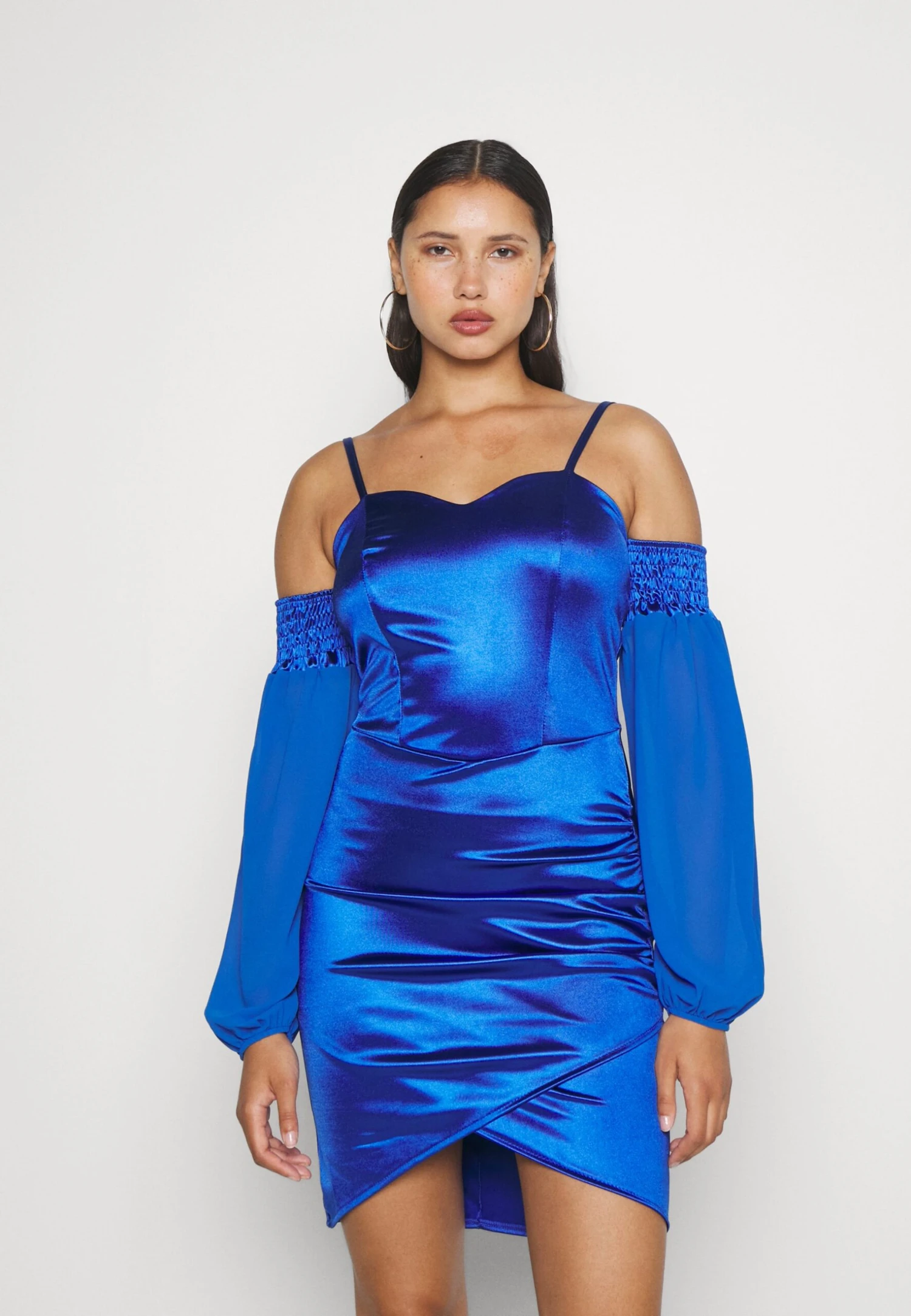 Wal G Dash Sleeve Mini - Cocktailjurk - Electric Blue 3 Wal G Dash Sleeve Mini - Cocktailjurk - Electric Blue - Afbeelding 3