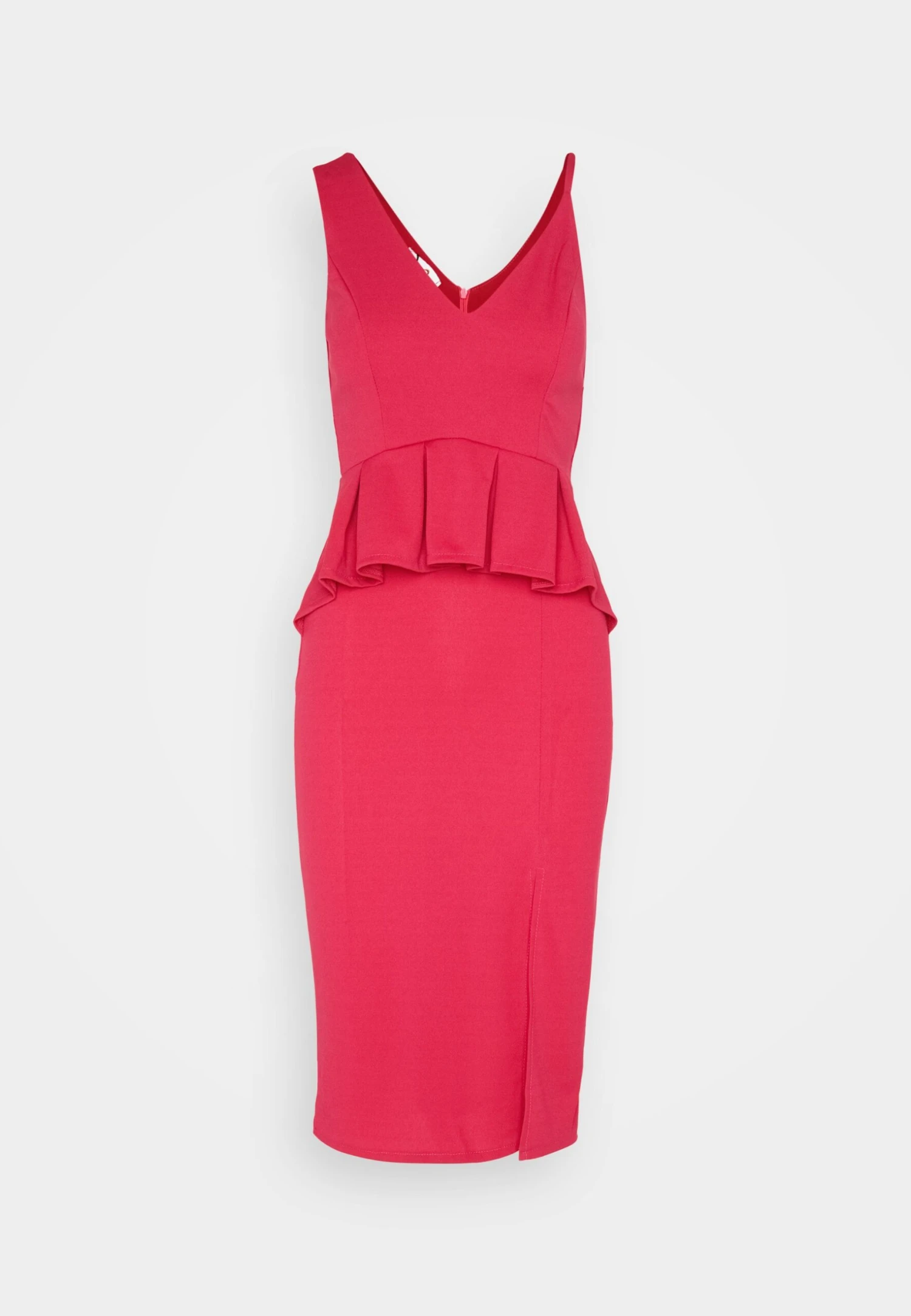 Wal G Sweeny Peplum Midi Dress - Jerseyjurk - Dark Fuchsia 5 Wal G Sweeny Peplum Midi Dress - Jerseyjurk - Dark Fuchsia - Afbeelding 5