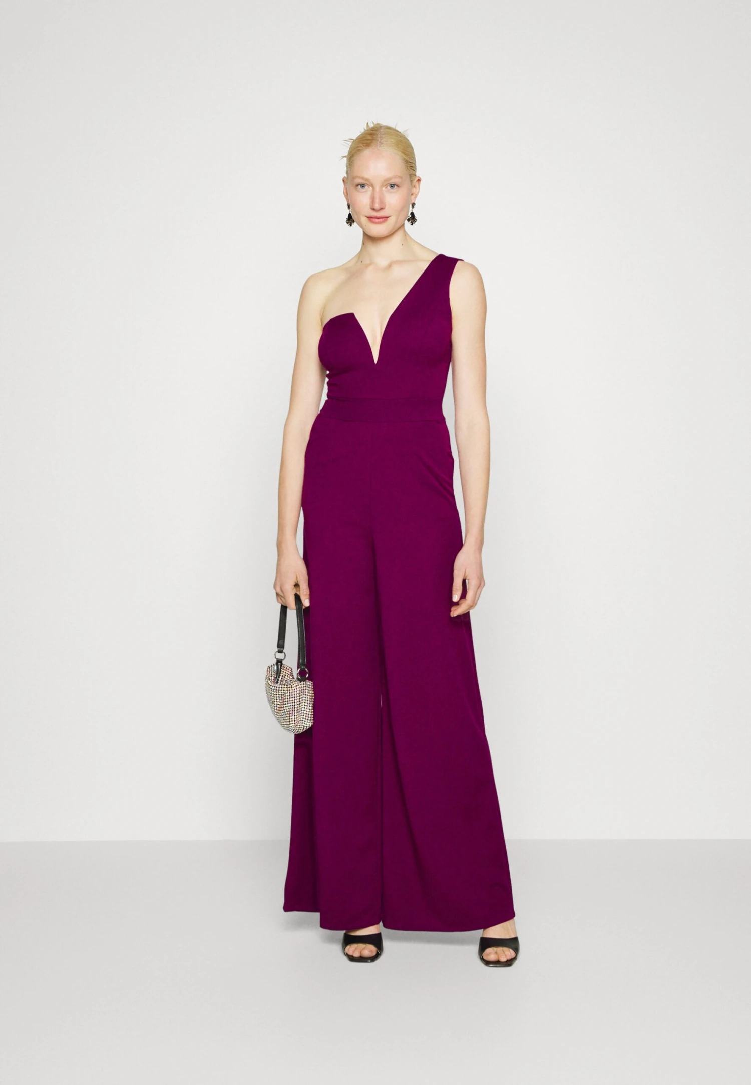 Fleur One Shoulder- Jumpsuit - Plum 2 Fleur One Shoulder- Jumpsuit - Plum - Afbeelding 2