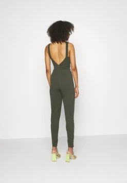 Wal G Jimmy Tie Back - Jumpsuit - Khaki Green -Wal G. edba8ea8adba4ac6b434829719c14427