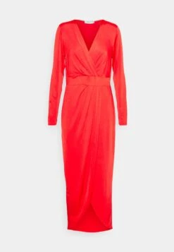 Mag V Neck Midi - Jurk - Red -Wal G. fb2a0c14c7294af7b940ff4209d1eaac