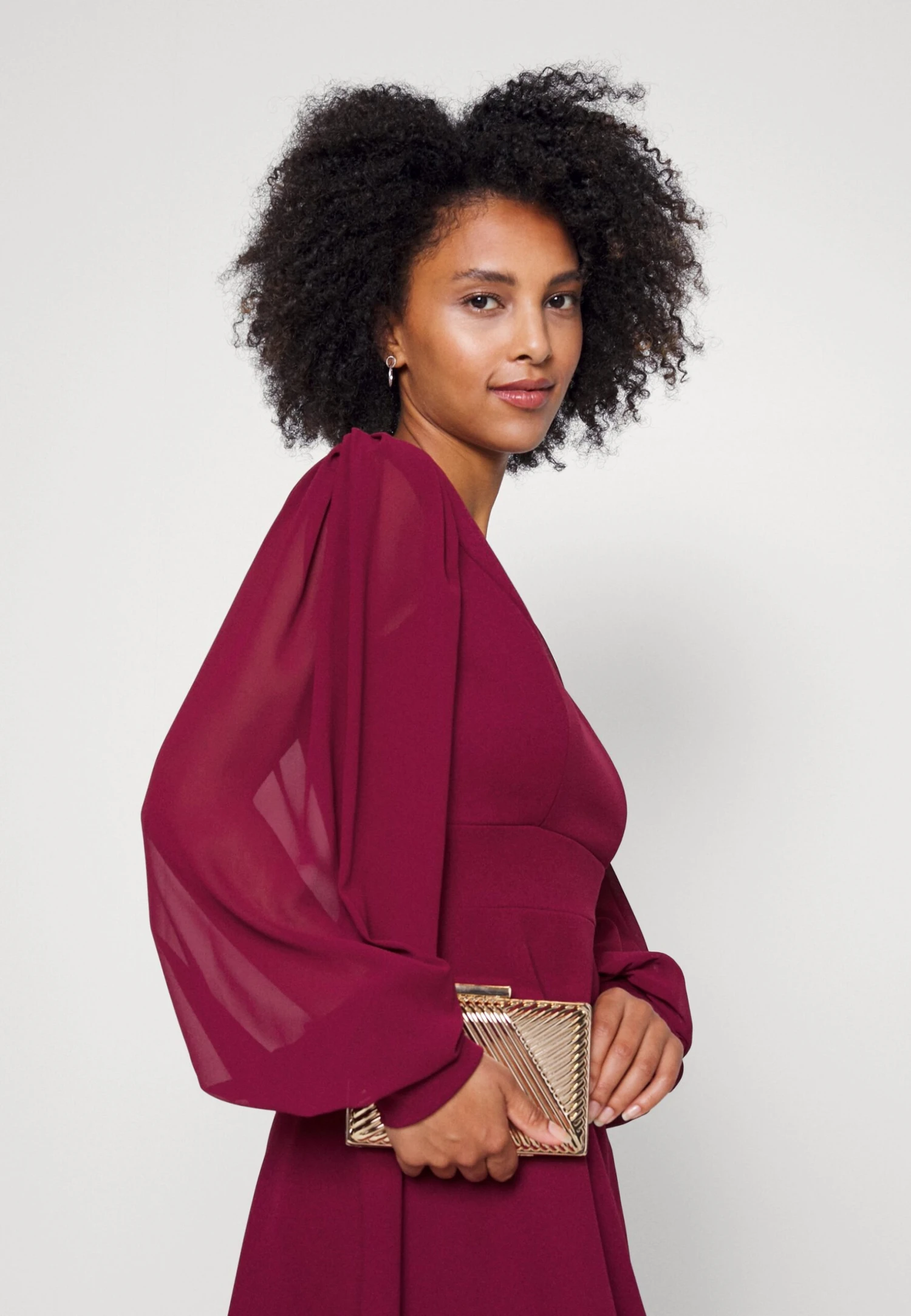 Kat Sleeve Dress - Cocktailjurk - Berry Wine 5 Kat Sleeve Dress - Cocktailjurk - Berry Wine - Afbeelding 5