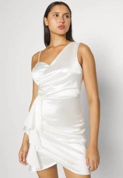 Wal G Tanya Ruffle Mini - Cocktailjurk - White -Wal G. fbc1fc12a5674fe0b3cd1d06ecf8789d