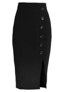 Wal G Tortoise Button Skirt - Kokerrok - Black -Wal G. ff0f9af75ebd4684aad21abbc705736b